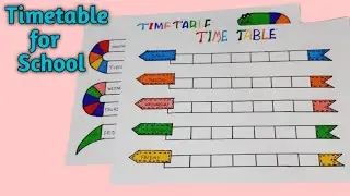 Timetable for School/Timetable Design/School Craft @joyscrafthouse
