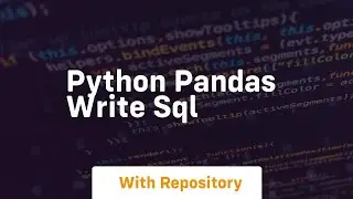 python pandas write sql