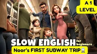 Noor&rsquo;s First Subway Trip 🚆 | Easy English Listening Story (A1 Level)
