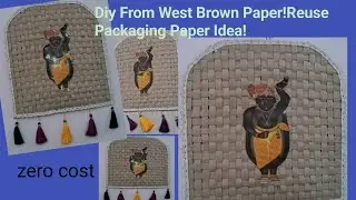 Diy ,West Brown Paper ,Reuse Packaging Paper Idea!!Idea shoping Paper Bag!!