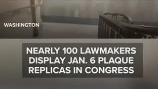 Nearly 100 lawmakers display Jan. 6 plaque replicas in Congress