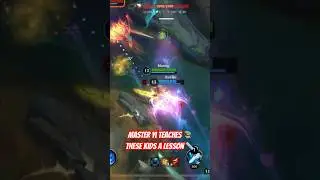 Master Yi teaches 📚 these kids a lesson 📏 #leagueoflegends #wildrift #lolmobile #masteryi