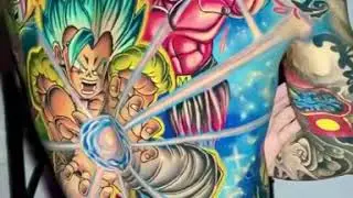 Full Dragon Ball Z back tattoo