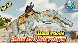 Unexpected MAX Level Hunt! 150 Raptor & 2&times;150 Baryonyx Tamed! ARK  Ascended | The Island | Hindi