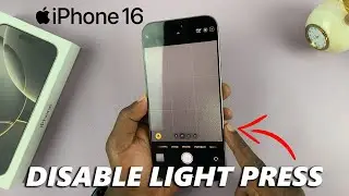 How To Disable Light Press In Camera Control Button On iPhone 16 / 16 Pro