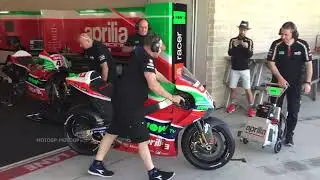 MOTOGP Aprilia COTA Texas test SOUND and ACTION Spain