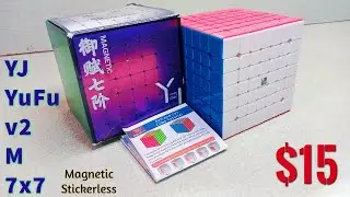 Cube Unboxing & First Impression | YJ YuFu v2 M 7x7 | Magnetic | Sticker less   😍