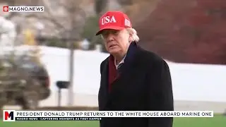 🇺🇸 President Trump Returns to The White House Aboard Marine One Helicopter