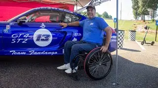 Drew Ewing Explains How He Drives With Hand Controls on his GT4 Porsche