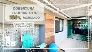 COBERTURA VILA ISABEL | 136 M2 | 100% MOBILIADO