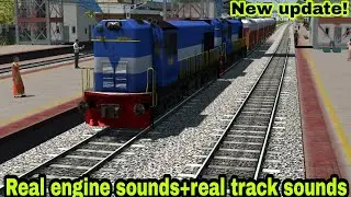 Indian train simulator new update real engine sound real track sounds | Indian train simulator