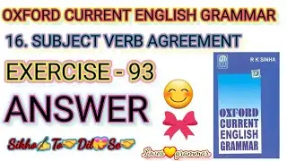 Oxford current english grammar/ch-subject verb agreement/ exercise- 93/ loves💝grammar
