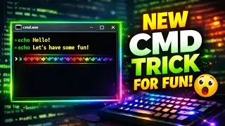 New CMD Trick for Fun 😲 | Cool Command Prompt Magic | Computer Tips