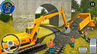 Railroad Builder Simulator 3D - Highway Excavator Construction JCB - Android GamePlay