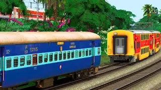 ICF BLUE COUPLING DOUBLE DECKER TRAIN | BUMPY RAILROAD | Train Simulator | Railwork | NTG GAMING