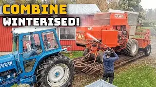 Cleaning and washing my Fahr M66 Combine, Ford 7700 Tractor 