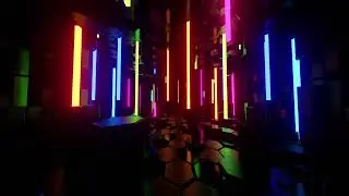 4K Abstract Panorama: Flying in the Futuristic Corridor I INFINITE LOOP I Relaxing Screensaver