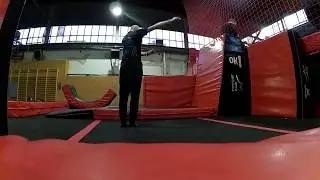 Standing side flip
