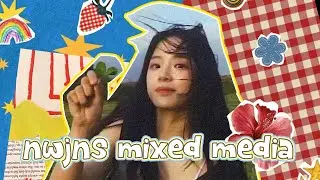Nwjns mixed media ‧₊ ♪˚⊹ | burgertokki | 💙🩷💛💚💜