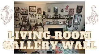 Living Room Gallery Wall - Tattoo, Alternative Inspired Home Decor