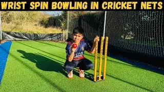 SPIN BOWLING IN THE CRICKET NETS | LEFT ARM WRIST SPIN BOWLING DRILLS CRICKET NETS TRAINING SESSION