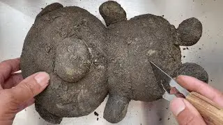 Original sound, no filter. Cleaning a mud-covered plush toy.#asmr  #cleaning  #Satisfying #Relaxing
