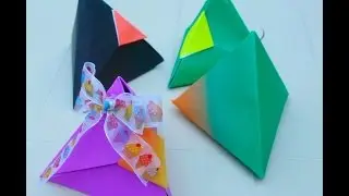 caja de regalo triangular (origami)