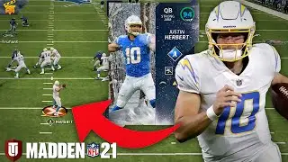 94 JUSTIN HERBERT GAMEPLAY - BEST BUDGET QB IN MUT | Madden 21 Ultimate Team Zero Chill