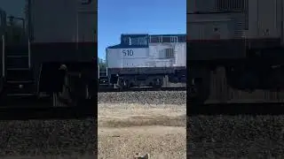 #Amtrak P32-8BWH Locomotive #510 on A784 leaving Camarillo picking up speed blaring it&rsquo;s horn!