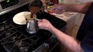 Iris Colon's Puerto Rican coffee with colador