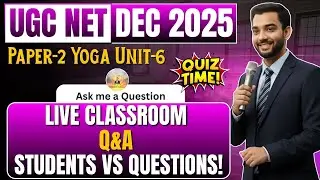 UGC NET Live Class | Questions Practice & Concept Clarity | Surya Sir #yogapaper2 #suryasir