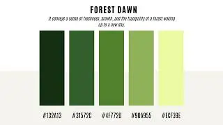 🌲 Discover the Forest Dawn Trendy Color Palette! 🌅