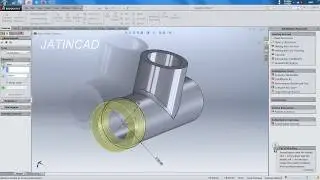 Pipe Fittings SolidWorks Tutorial !  Tee de 90&deg;