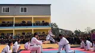 Gyandarshan taekwondo team demonstration on the occasion of sport week 2081