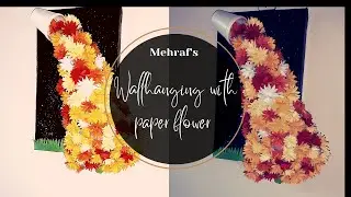 Wallhanging with paper flowers and disposible cup/Wall decor/Home decor/Mehraf's