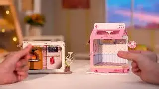 Robotime Rolife Food Box Shop DIY Miniature Dollhouse Kit with LED Room Decor