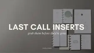 Last Call Planner Inserts: Get Organized & Inspired Before They're Gone! | Cloth & Paper