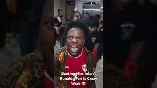 Speed Fight Messi Fan & Beats Him Into A Ronaldo Fan 😭 #ronaldo #ishowspeed #fight