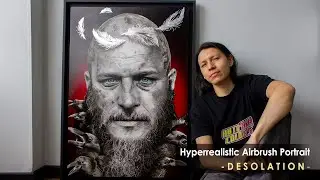 Desolation  Hyperrealistic Painting Portrait - Ragnar Lothbrok / Rafa Fonseca
