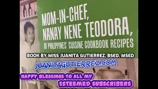 Sautee Snap Peas 🫛 Mom-In Chef Nanay Nene Teodora Of Philippines Cuisine 🍅Book By Juanita Gutierrez