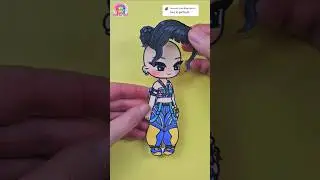Drawing Zoey in Gacha kpop demon hunters #paperdiy