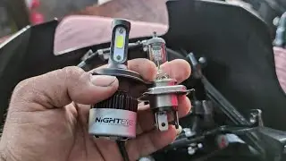 Install headlight night ball white light |  Bajaj pulsar 150 best light