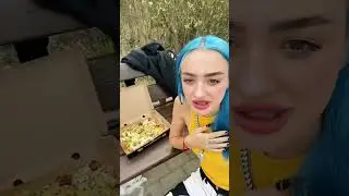 Мятная Фанта и Пупигерл НА ПИКНИКЕ 😂😱 Обзор ПИЦЦЫ EAZZY PiZZY😱 #тиктокерша #еда #пикник #shorts