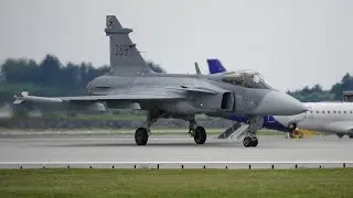 JAS-39C Grippen Display At Sola Airshow 2024
