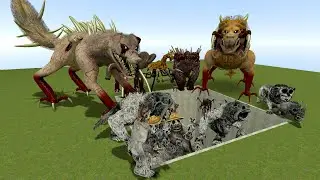 DESTROY ALL PARASITE MUTANT ANIMALS ZOOCHOSIS & ZOONOMALY & INDIGO PARK in LAVA POOL Garry's Mod