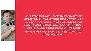 Method Acting vs Technical Acting - A Director's Guide | Mark Murphy Director