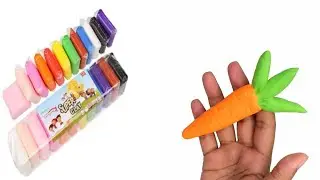 How to make Carrot with clay || Diy miniature food making tutorial || Easy Clay craft idea || clay
