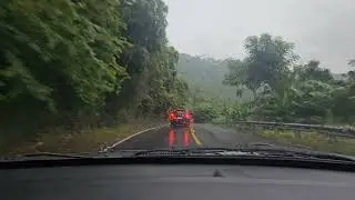 DRIVING IN HEAVY RAIN ALONG WEST COAST LOMBOK ISLAND. #rain #car #driving #weather 