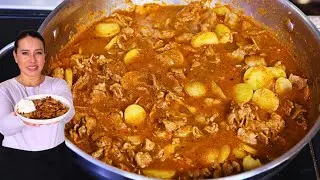 Bistec con Papas en Salsa Tatemada que Nunca Falla.