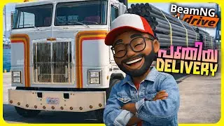 Day 1 Trucking 🔥 Long Trailer, Heavy Load 🤯 BEAMNG Malayalam